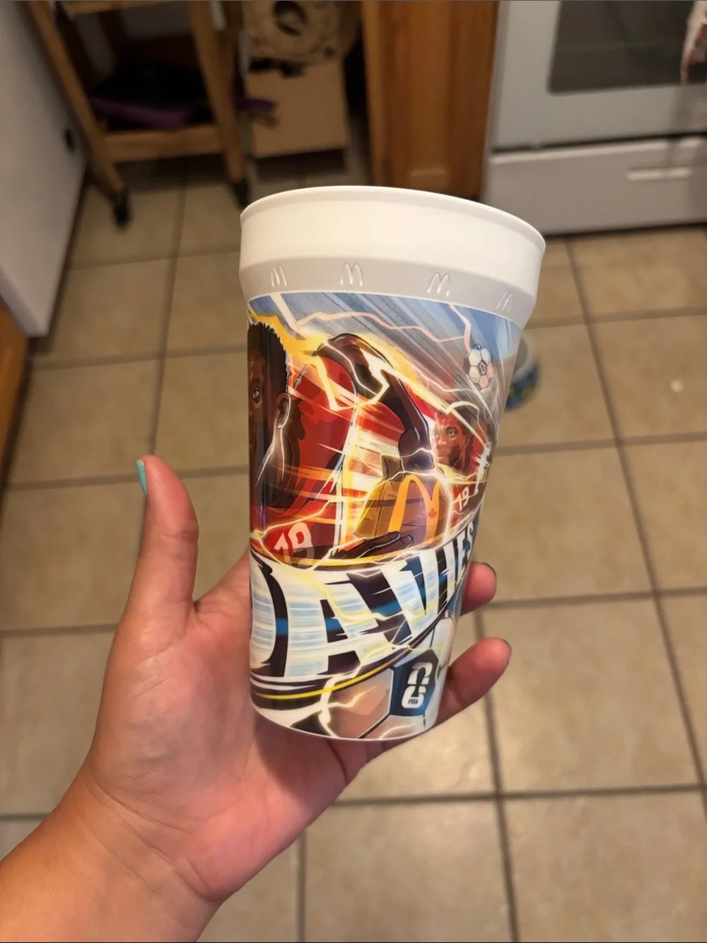 McDonald’s Soccer World Cup Promo Fries Bag - White with Yellow & Red